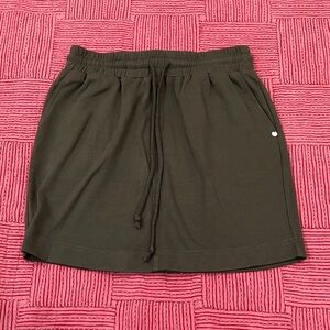 ORB Womens small Olive Green Drawstring mini Skirt